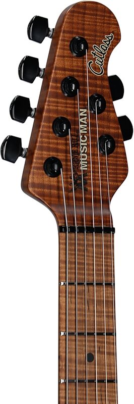 Ernie Ball Music Man Cutlass RS HSS Electric Guitar (with Case), Limestone, Headstock Left Front