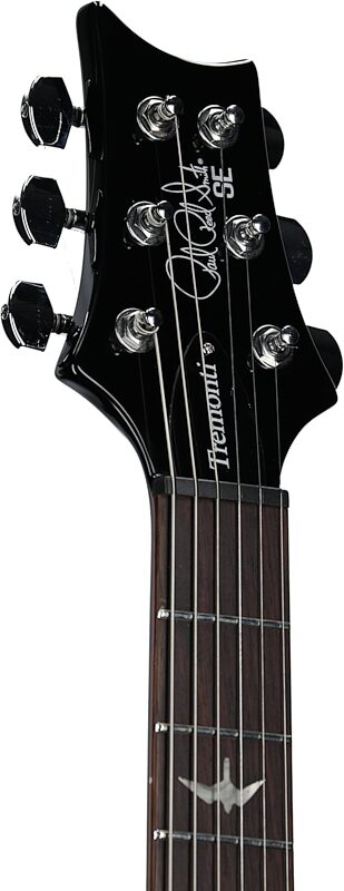 PRS Paul Reed Smith SE Tremonti Signature Carved Top Electric Guitar (with Gig Bag), Charcoal Burst, Headstock Left Front