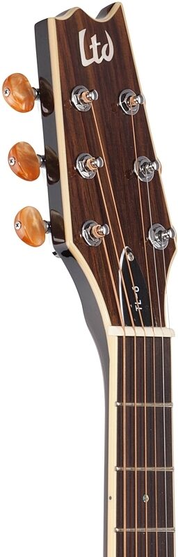 ESP LTD TL-6 Thinline 6 Acoustic-Electric Guitar, Black, Headstock Left Front