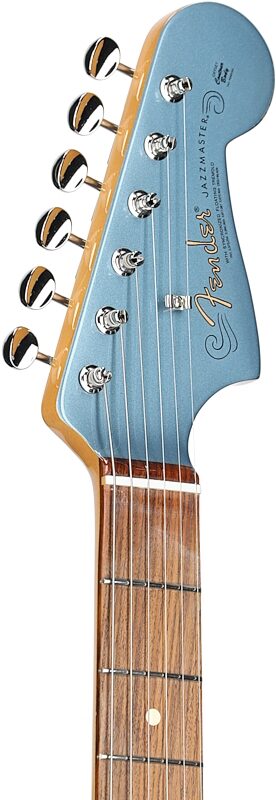 Fender Vintera '60s Jazzmaster Electric Guitar, Pau Ferro Fingerboard (with Gig Bag), Ice Blue Metallic, Headstock Left Front