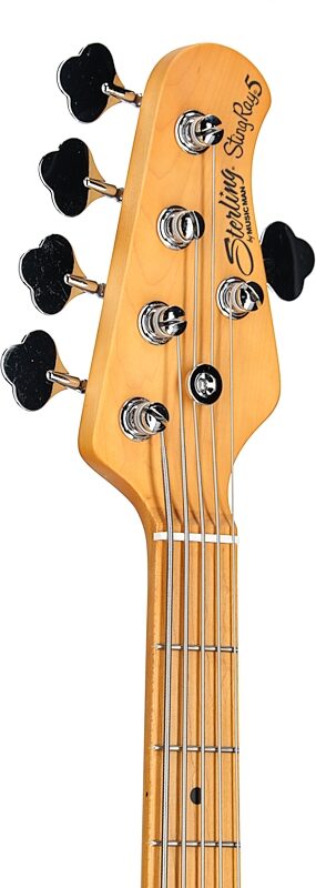 Sterling by Music Man StingRay Ray25 Classic Electric Bass, Olympic White, Headstock Left Front