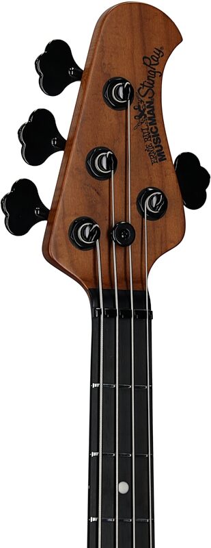Ernie Ball Music Man StingRay Special Electric Bass (with Mono Case), Brulee, Headstock Left Front