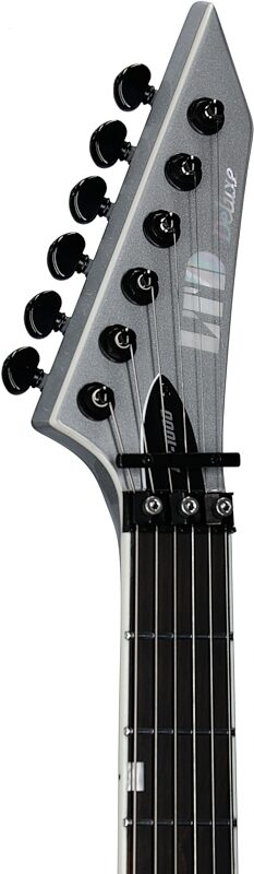 ESP LTD H3-1000FR Electric Guitar (with Seymour Duncan Pickups), Metallic Silver, Blemished, Headstock Left Front