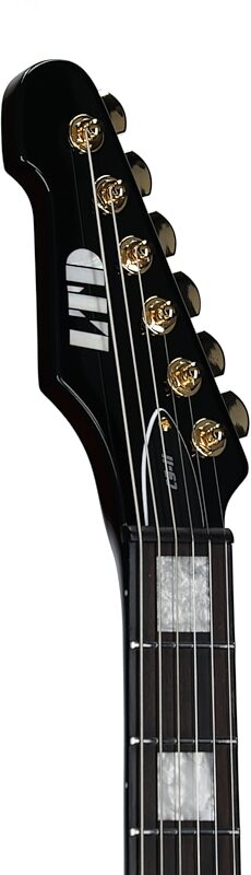 ESP LTD Caleb Shomo CS-II Phoenix Electric Guitar (with Case), Vintage Natural, Headstock Left Front