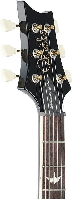 PRS Paul Reed Smith S2 McCarty 594 Thinline Electric Guitar (with Gig Bag), Black, Headstock Left Front