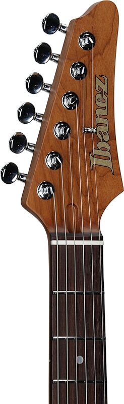 Ibanez Prestige AZ2204NW Electric Guitar (with Case), Vermillion Red, Headstock Left Front