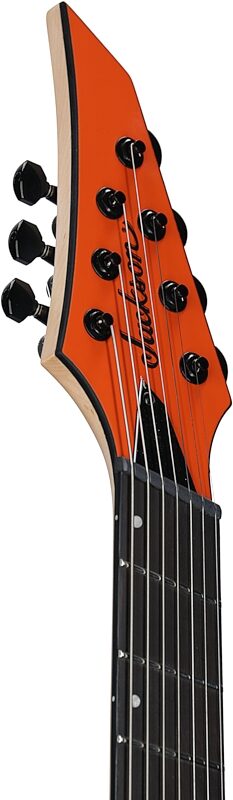 Jackson Pro Plus DK Modern HT7 7-String (with Gig Bag), Satin Orange, Headstock Left Front