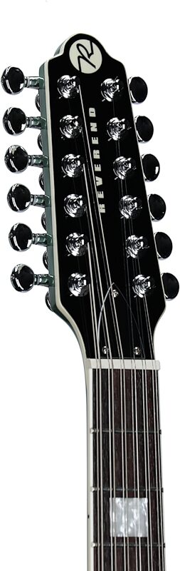Reverend Airwave Electric Guitar, 12-String, Metallic Alpine, Headstock Left Front