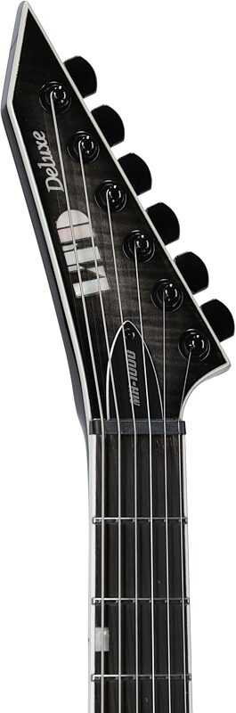 ESP LTD MH-1000NT Electric Guitar, Charcoal Burst, Headstock Left Front