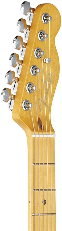 Fender American Ultra Telecaster Electric Guitar, Maple Fingerboard (with Case), Mocha Burst, Headstock Left Front