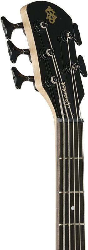 Spector Performer Electric Bass, 5-String, Metallic Blue Gloss, Headstock Left Front