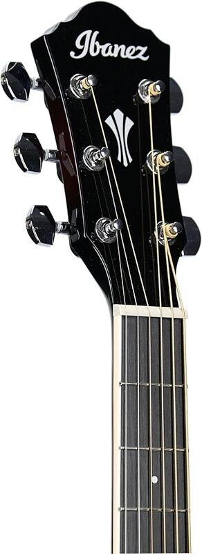 Ibanez AEG7L Acoustic-Electric Guitar, Left-Handed, Dark Violin Sunburst, Headstock Left Front
