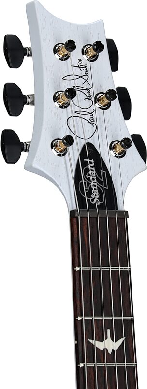 PRS Paul Reed Smith S2 Standard 24 Satin Pattern Thin Electric Guitar (with Gig Bag), Pearl White, Headstock Left Front