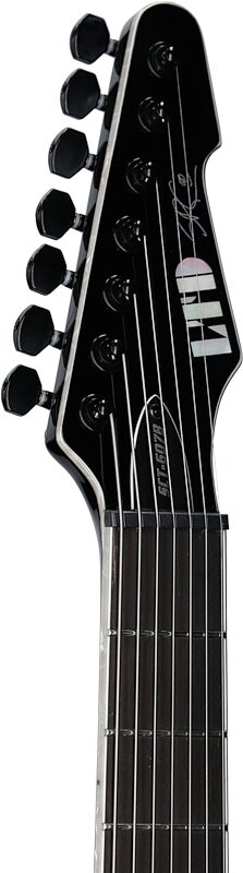 ESP LTD SCT-607B Stephen Carpenter Electric Guitar (with Case), Black, Blemished, Headstock Left Front