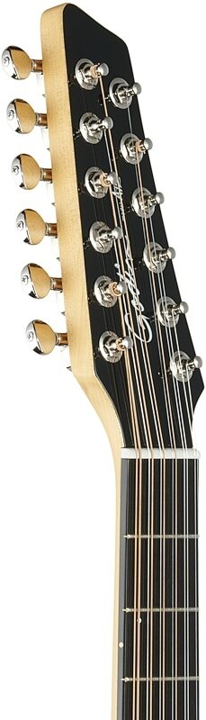 Godin A12 Acoustic-Electric Guitar, 12-String (with Gig Bag), Black, Headstock Left Front