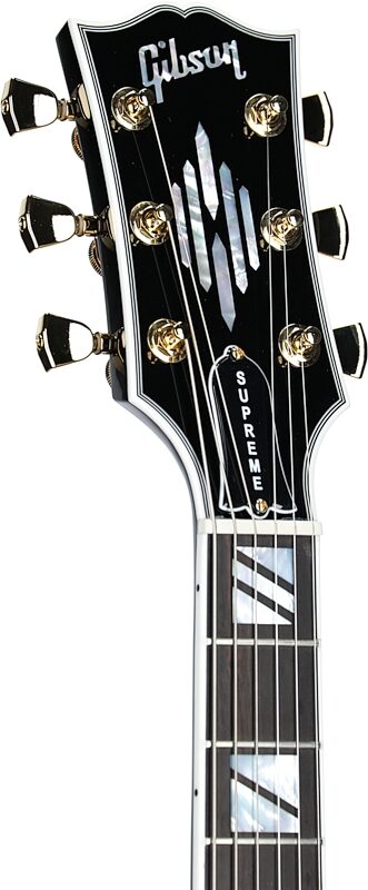 Gibson SG Supreme Electric Guitar (with Case), Fireburst, Headstock Left Front