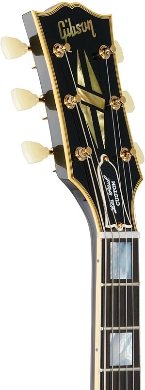 Gibson Custom '57 Les Paul Custom Black Beauty Electric Guitar (with Case), Ebony, with Bigsby, Headstock Left Front