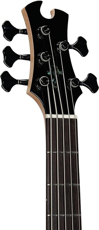 Tobias Growler V Electric Bass, 5-String (with Gig Bag), Black Pearl, Headstock Left Front
