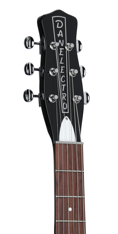 Danelectro 59 MOD NOS Electric Guitar, Left-Handed, Black, Headstock Left Front