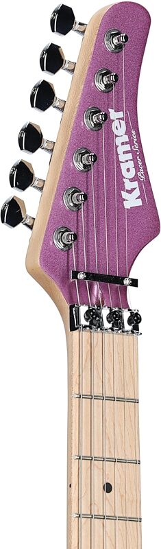 Kramer Pacer Classic Floyd Rose Electric Guitar, Special Purple Passion, Blemished, Headstock Left Front