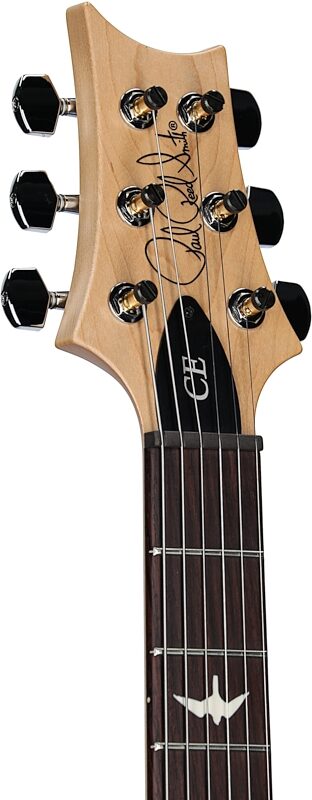 PRS Paul Reed Smith CE 24-08 Black Limba Limited Edition Electric Guitar (with Gig Bag), Smokeburst, Headstock Left Front