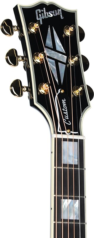 Gibson Custom Songwriter EC Custom Acoustic-Electric (with Case), Ebony, Headstock Left Front