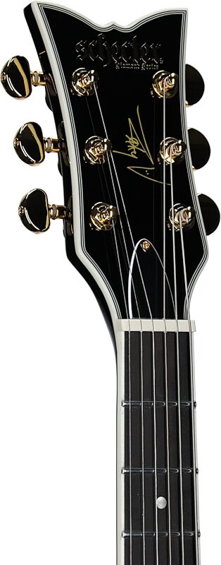 Schecter ZV-H6LLYW66D-S Zacky Vengeance Electric Guitar, Left-Handed, Black, Headstock Left Front