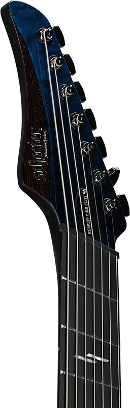 Schecter Reaper 7 Elite Multiscale Electric Guitar, 7-String, Deep Ocean Blue, Scratch and Dent, Headstock Left Front
