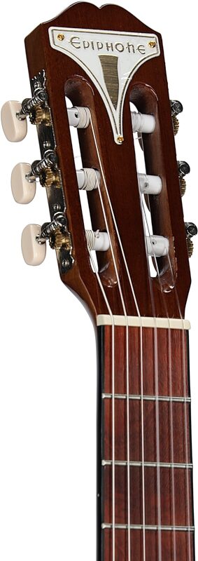 Epiphone E-1 PRO-1 Classic Nylon-String Classical Acoustic Guitar, Antique Natural, Headstock Left Front