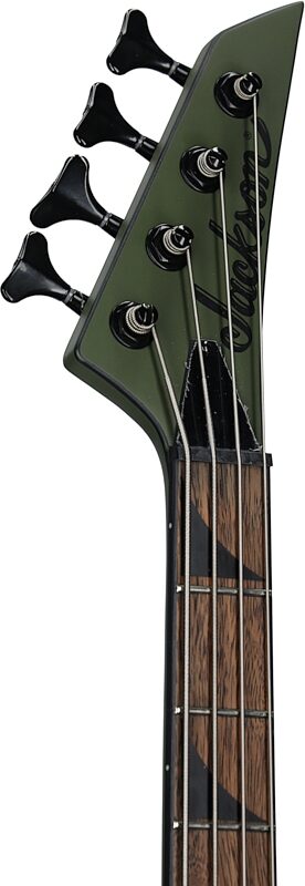 Jackson CBXNT DX IV X Series Concert Electric Bass, Matte Army Drab, Headstock Left Front