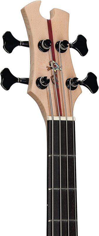 Tobias Growler IV Premium Electric Bass (with Gig Bag), Satin Natural, Headstock Left Front