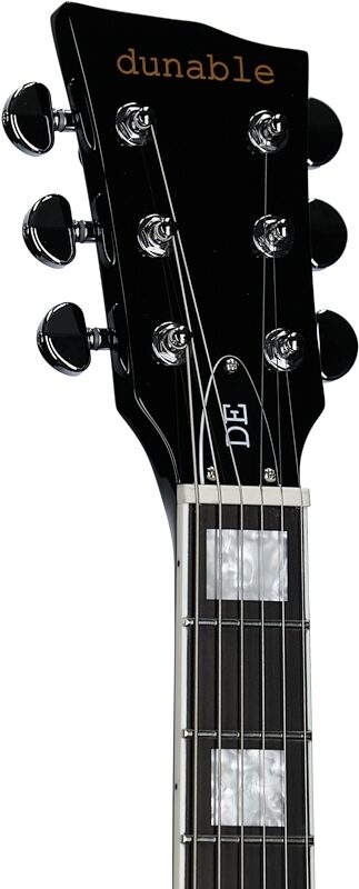 Dunable Gnarwhal DE Electric Guitar (with Gig Bag), Black Gloss, Headstock Left Front