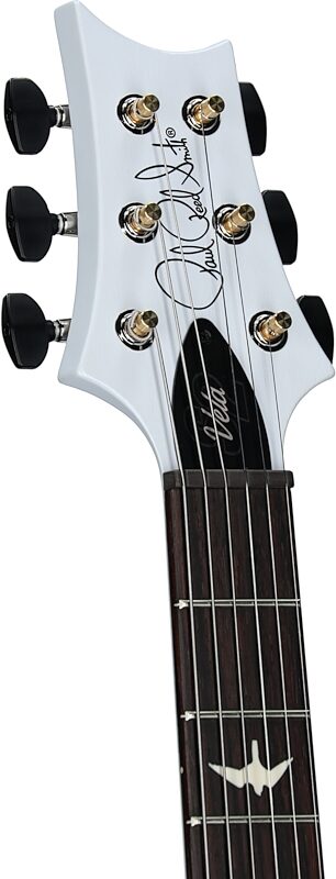 PRS Paul Reed Smith S2 Vela Satin Electric Guitar (with Gig Bag), Satin Pearl White, Headstock Left Front