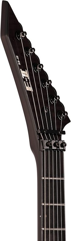 ESP E-II M-2 FM Electric Guitar, See Thru Black, Headstock Left Front