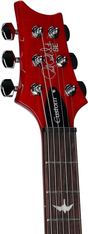 PRS Paul Reed Smith SE Custom 24 Electric Guitar (with Gig Bag), Charcoal Cherry Burst, Headstock Left Front