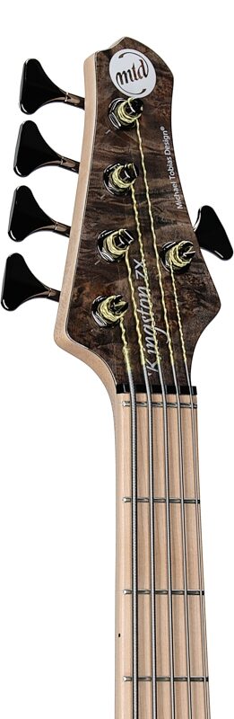 MTD Kingston ZX5 Electric Bass, 5-String, Transparent Mocha, Headstock Left Front