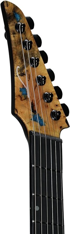 Legator Ninja 6 X Multi-Scale Guitar, Caribbean Blue , Headstock Left Front