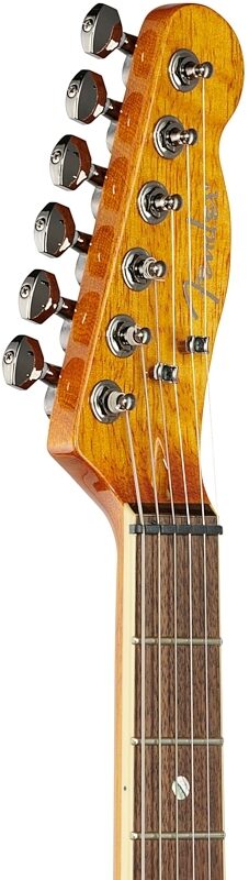 Fender Custom Telecaster FMT HH Electric Guitar, with Laurel Fingerboard, Amber, Headstock Left Front