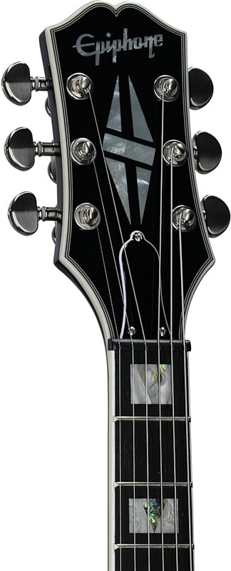 Epiphone SG Prophecy Electric Guitar, Left-Handed (with Gig Bag), Jet Black Metallic, Headstock Left Front