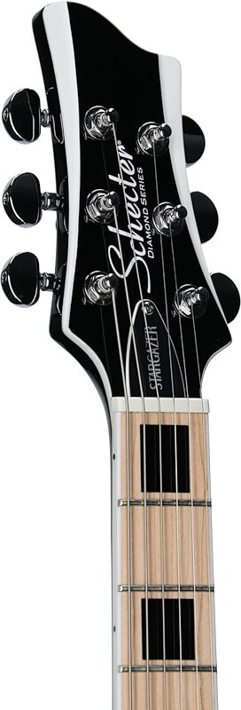 Schecter Stargazer 6 Electric Guitar, Gloss Black, Headstock Left Front