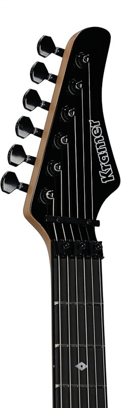 Kramer Volante Quilt HHFR Electric Guitar (with Gig Bag), Ultraviolet Burst, Headstock Left Front