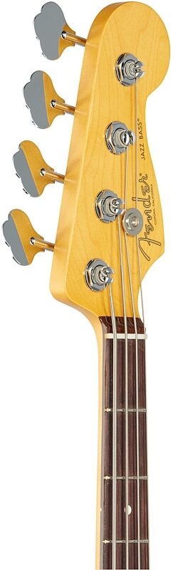 Fender American Professional II Jazz Bass, Rosewood Fingerboard (with Case), Miami Blue, USED, Blemished, Headstock Left Front