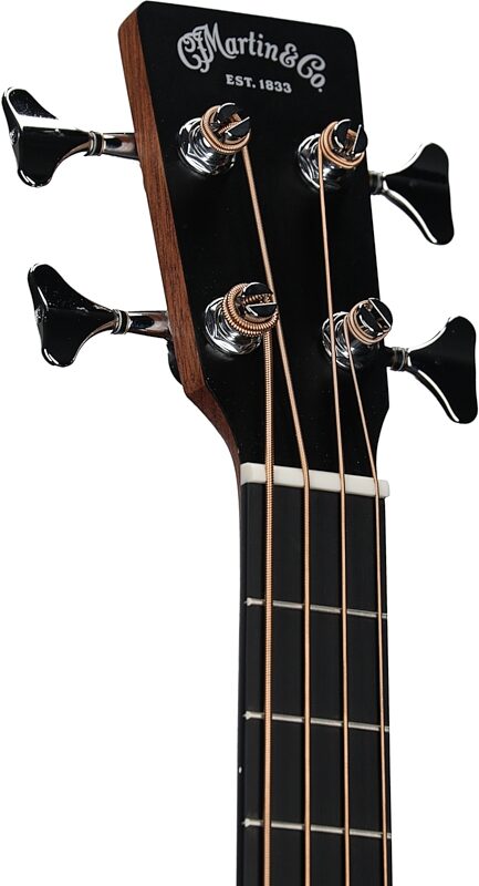 Martin DJR-10E Burst Acoustic-Electric Bass, New, Headstock Left Front