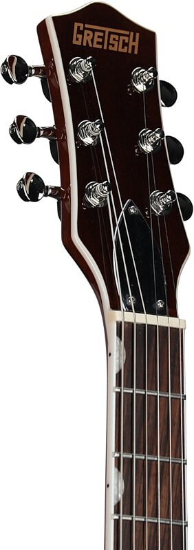 Gretsch G5210T-P90 Electromatic Jet Two 90 Single-Cut Electric Guitar, Petrol, Headstock Left Front