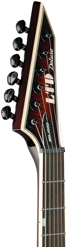 ESP LTD MH-1000ET EverTune Electric Guitar, Dark Brown Sunburst, Headstock Left Front