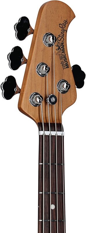 Ernie Ball Music Man StingRay Special Electric Bass (with Mono Case), Pacific Blue, Headstock Left Front