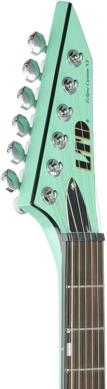ESP LTD Eclipse 87 NT Electric Guitar, Turquoise, Blemished, Headstock Left Front