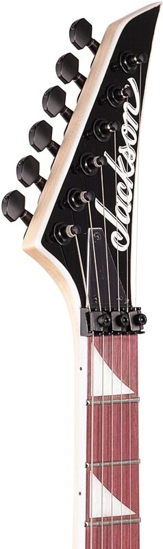 Jackson JS Series Warrior JS32 Electric Guitar, Amaranth Fingerboard, Black with White Bevels, Headstock Left Front