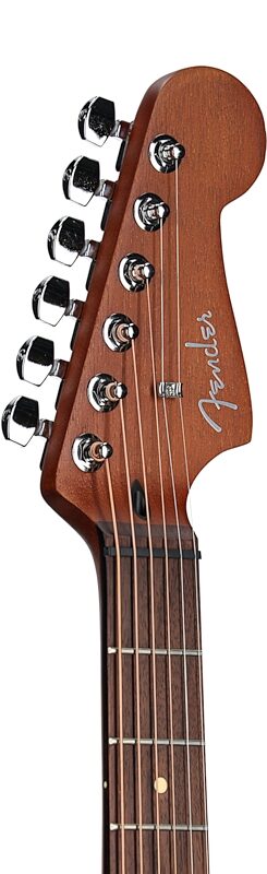 Fender Acoustasonic Standard Jazzmaster Acoustic-Electric Guitar, Black, Headstock Left Front