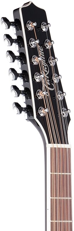 Takamine EF381SC Acoustic-Electric Guitar, 12-String (with Case), Black, Headstock Left Front
